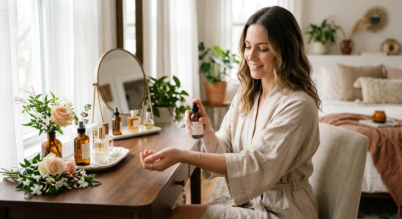 Professional photograph natural lighting high quality composition Visual for Fragrance
