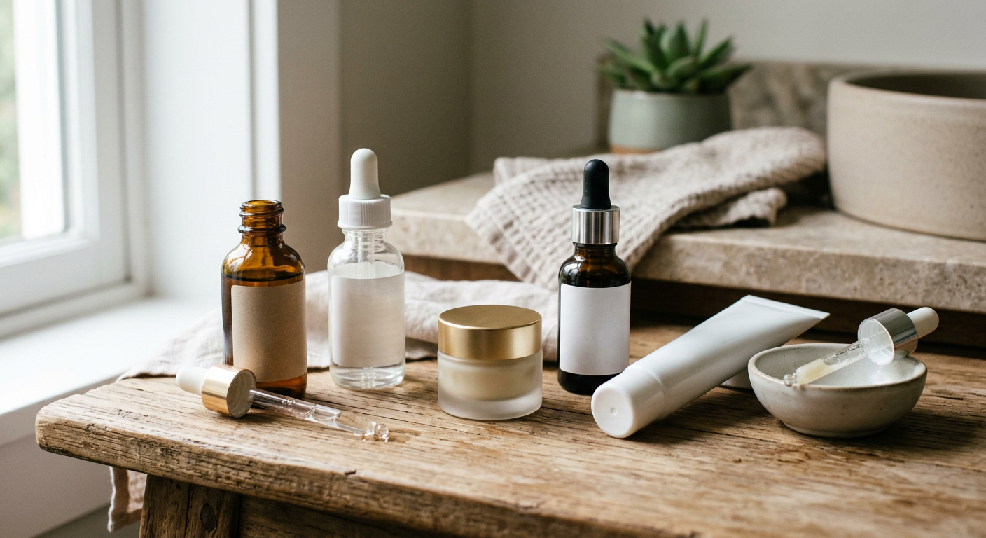 Professional photograph natural lighting high quality composition Visual for Serums