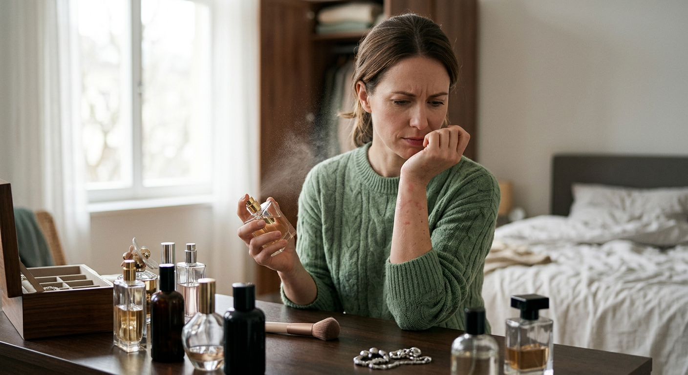 Professional photograph natural lighting high quality composition Scene depicting Perfume