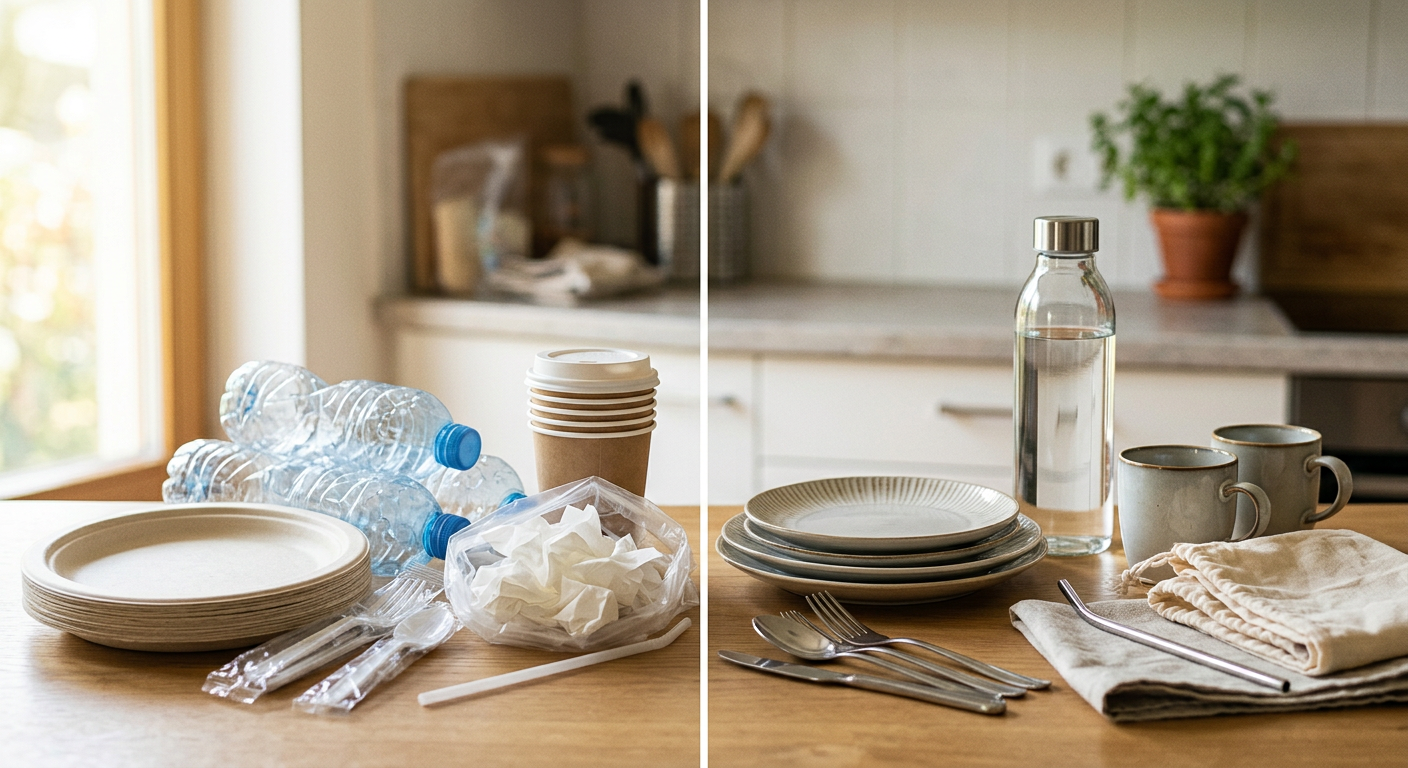 Professional photograph natural lighting high quality composition Visual for Disposables
