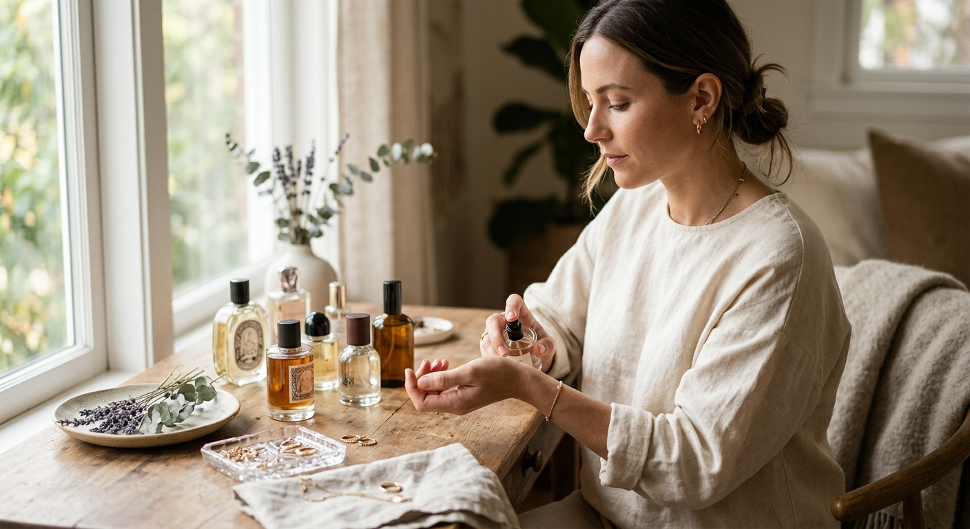 Professional photograph natural lighting high quality composition Visual for Fragrance