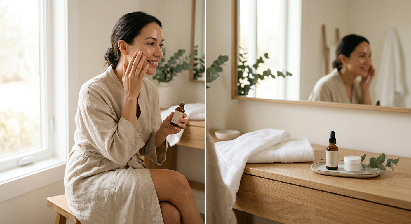 Professional photograph natural lighting high quality composition Visual for Skinimalism