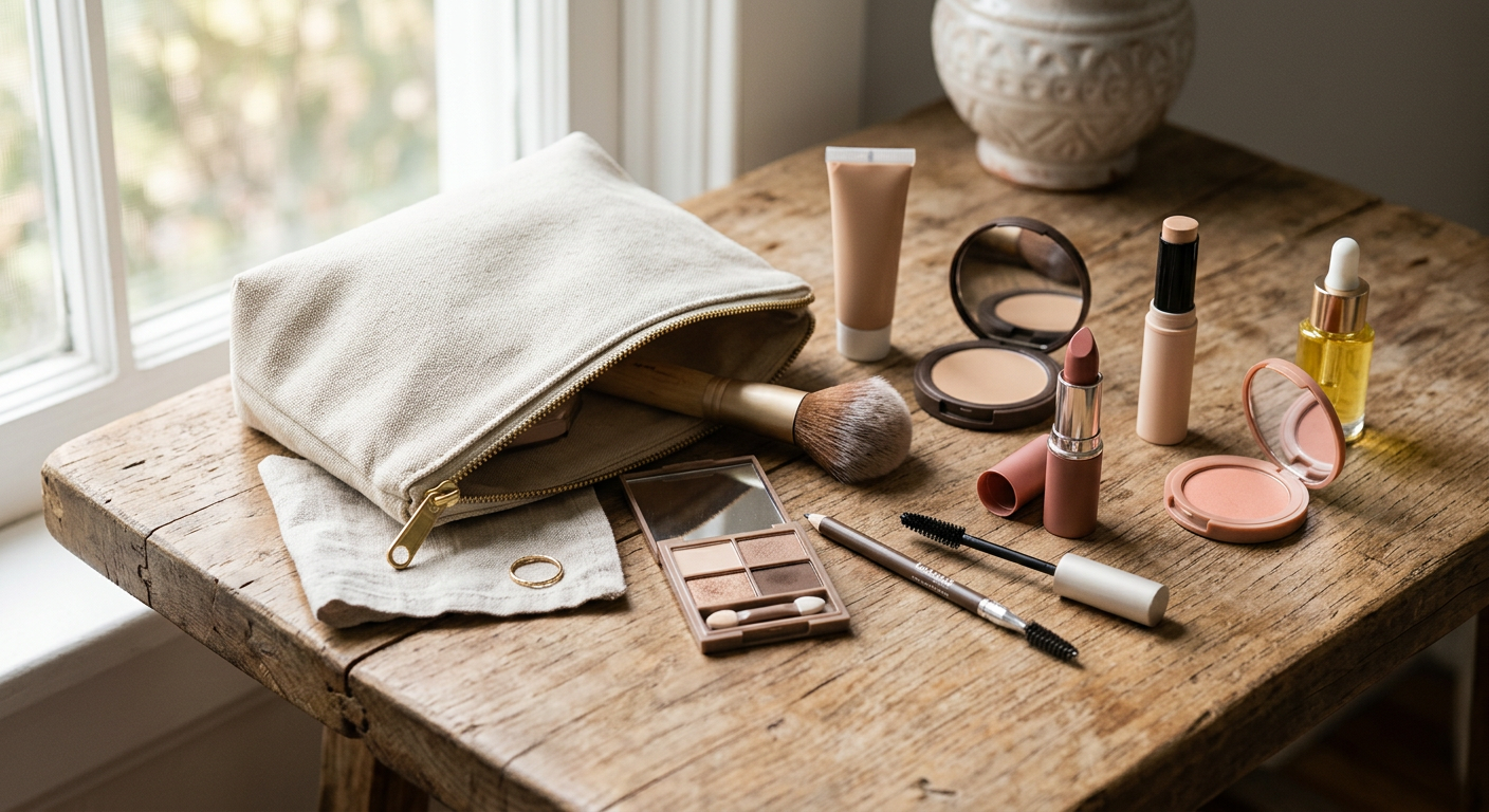 Professional photograph natural lighting high quality composition Scene depicting Makeup