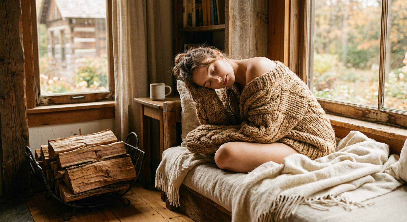 Professional photograph natural lighting high quality composition A person wrapped
