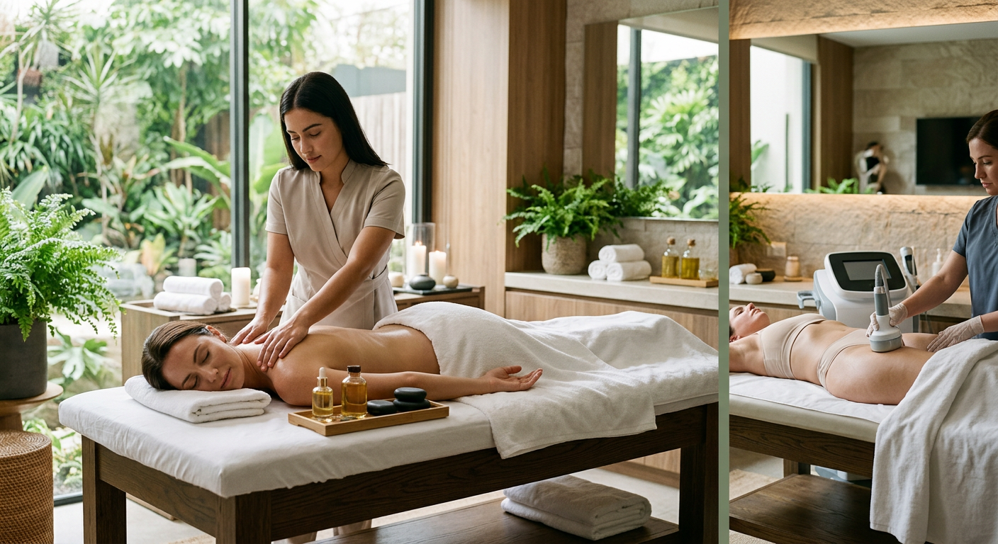 Professional photograph natural lighting high quality composition Visual for Spa