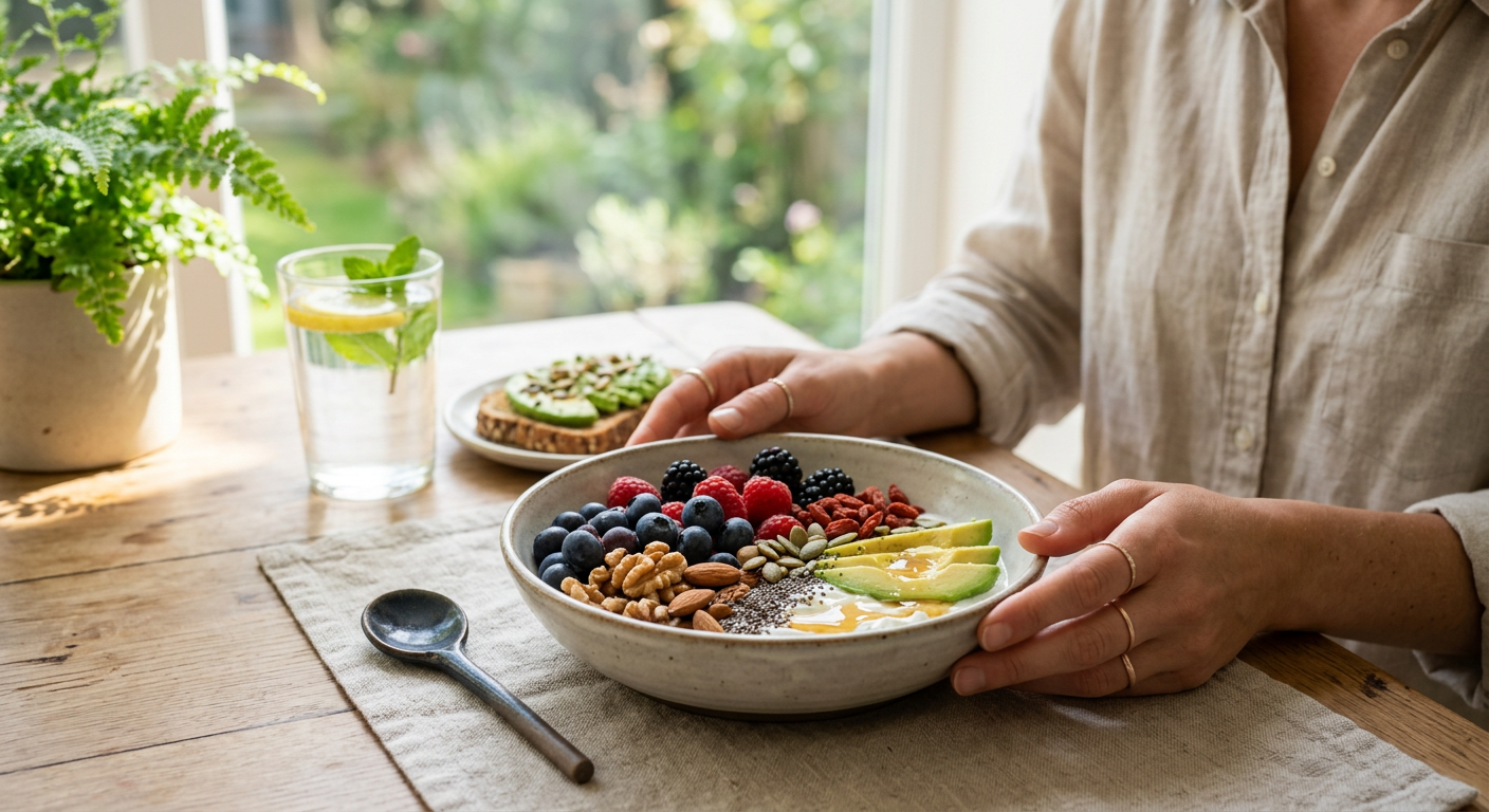 Professional photograph natural lighting high quality composition Visual for Nourish